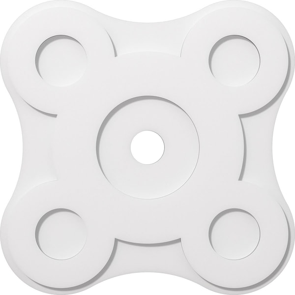 Ekena Millwork Luna Architectural Grade PVC Contemporary Ceiling Medallion, 26"OD x 3"ID x 9"C x 1"P CMP26LA-03000 - main